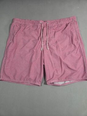 johnnie-O Mens Pink Micro-Pattern Swim Trunks Size XL